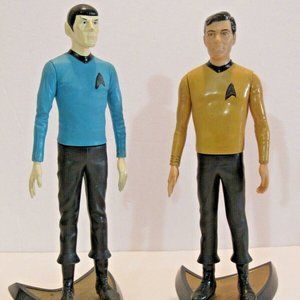 Vintage Star Trek Action Figures Kirk and Spock 11 inch 1991 Paramount Hamilton